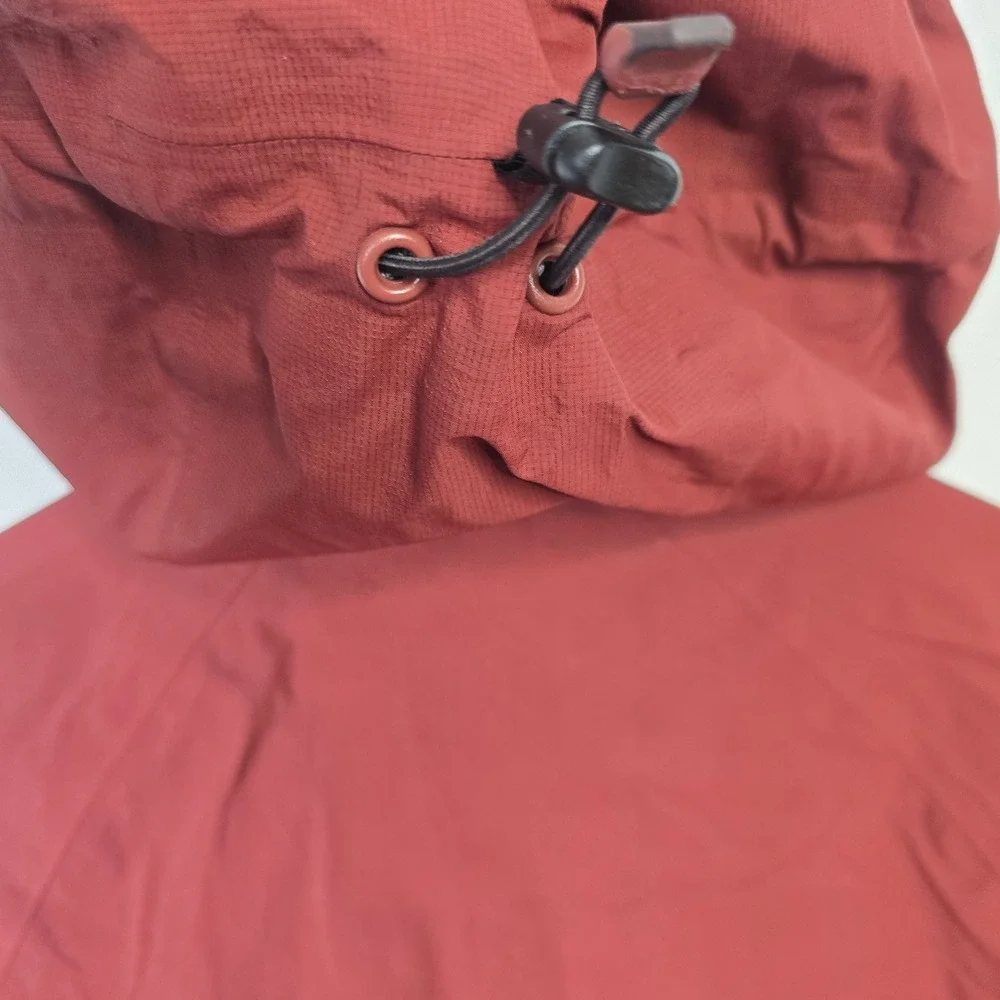 LL Bean‎ TEK O2 Womens XS Petite Rain Jacket Waterproof Hooded Rust Red